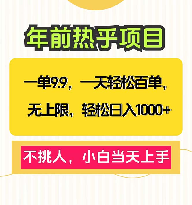 一单9.9，一天百单无上限，不挑人，小白当天上手，轻松日入1000+-云创网
