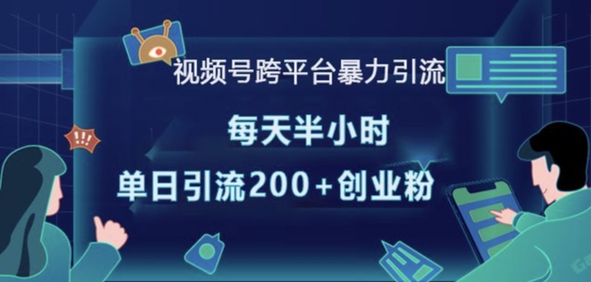 视频号跨平台暴力引流，每天半小时，单日引流200+精准创业粉-云创网
