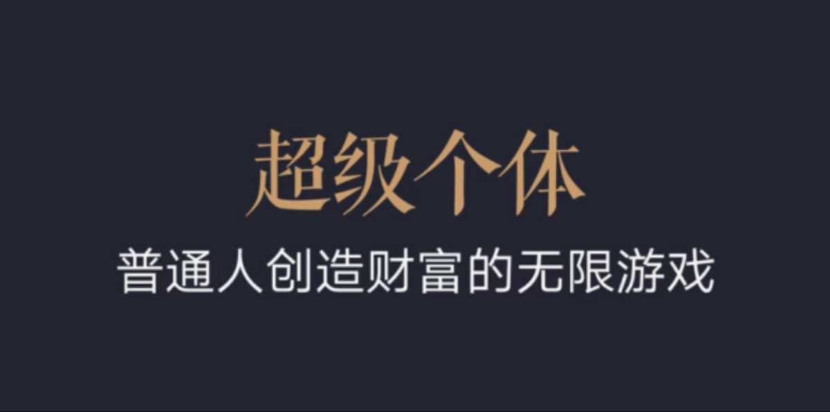 超级个体：2024-2025翻盘指南，普通人创造财富的无限游戏-云创网