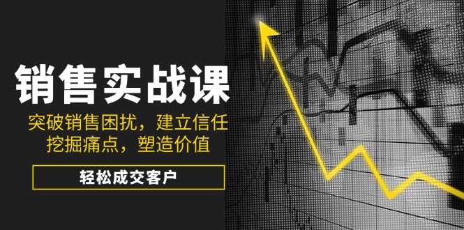 销售实战课，突破销售困扰，建立信任，挖掘痛点，塑造价值，轻松成交客户-云创网