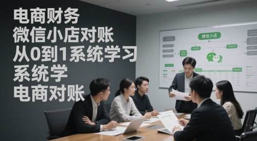 电商财务微信小店对账，从0到1系统学习电商对账-云创网