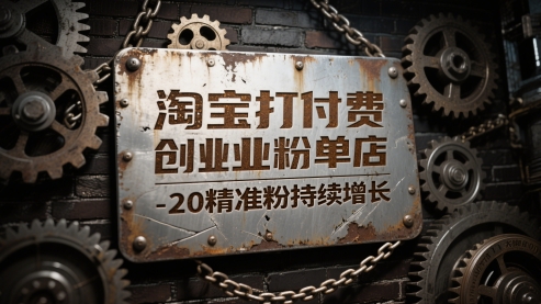 淘宝打付费创业粉单店每天稳定10-20精准粉持续增长【揭秘】-云创网