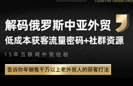 俄罗斯中亚外贸低成本获客流-云创网
