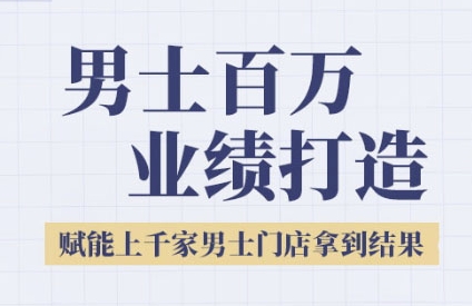 2025男士美业百万业绩打造，赋能上千家男士门店拿到结果-云创网