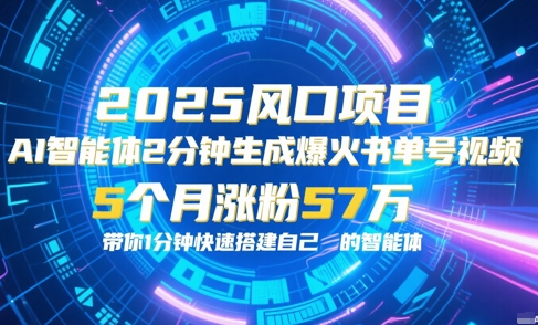 AI智能体2分钟一键生成爆火书单号原创视频，5个月涨粉57w，带你零代码1分钟搭建智能体-云创网