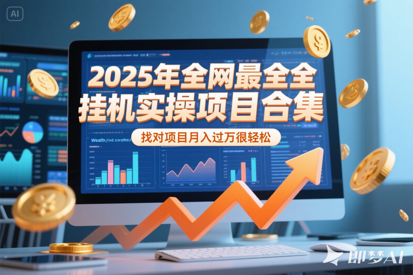 2025年挂机实操项目实操演练，挂机类型，AI直播类型，轻资产创业类型…-云创网