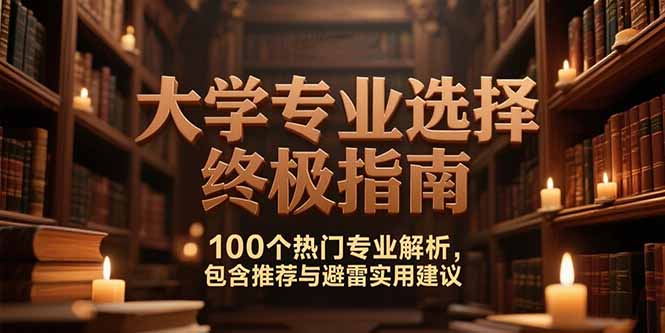 付费文：大学专业选择终极指南,100个热门专业解析,包含推荐与避雷实用建议-云创网