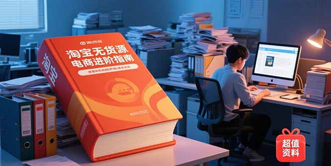 淘宝无货源电商进阶指南，包含新人课、进阶课，配套资料，蓝海选品等-云创网