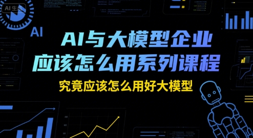 AI与大模型企业应该怎么用系列课程，究竟应该怎么用好大模型-云创网