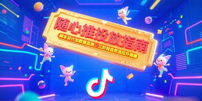 随心推投放指南，脚本设计加数据监测，三阶段自然流拉升策略-云创网