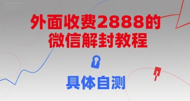 外面收费2888的微信解封教程，具体自测-云创网