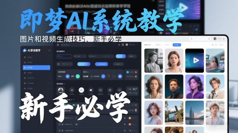 即梦AI系统教学，图片和视频生成技巧，新手必学-云创网