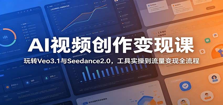 AI视频创作变现课：玩转Veo3.1与Seedance2.0，工具实操到流量变现全流程-云创网