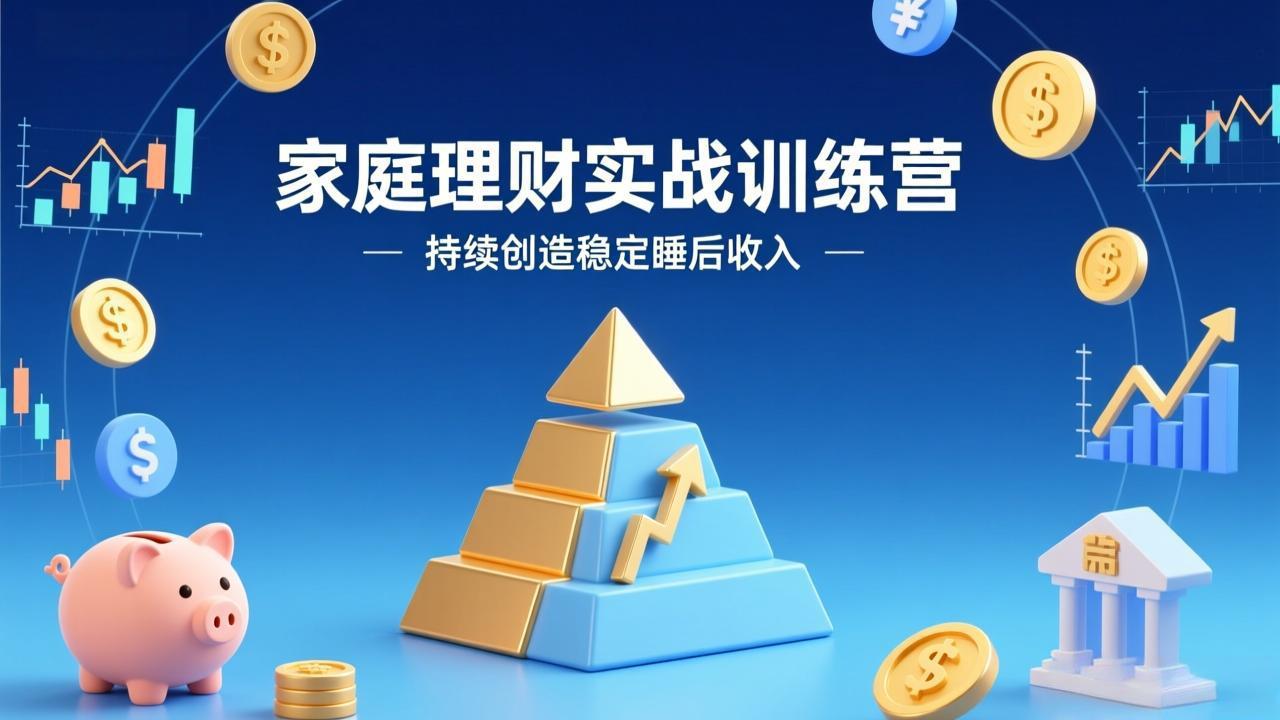 家庭理财实战训练营：从0到1建体系，三阶进阶层层递进，助你持续创造稳定睡后收入-云创网