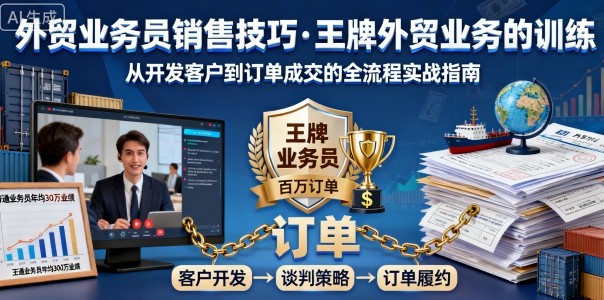 外贸业务员销售技巧，王牌外贸业务的训练-云创网