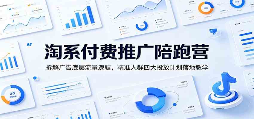 淘系付费推广陪跑营：拆解广告底层流量逻辑，精准人群四大投放计划落地教学-云创网