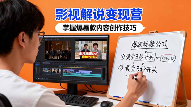 影视解说变现营：通过30+实战案例爆款内容创作技巧，掌握影视解说盈利密码-云创网