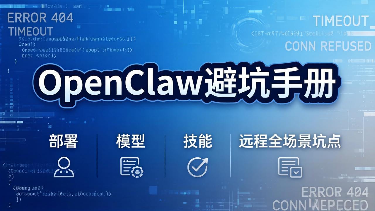 OpenClaw避坑手册：部署+模型+技能+远程全场景坑点，一次性给你说全，少走弯路-云创网