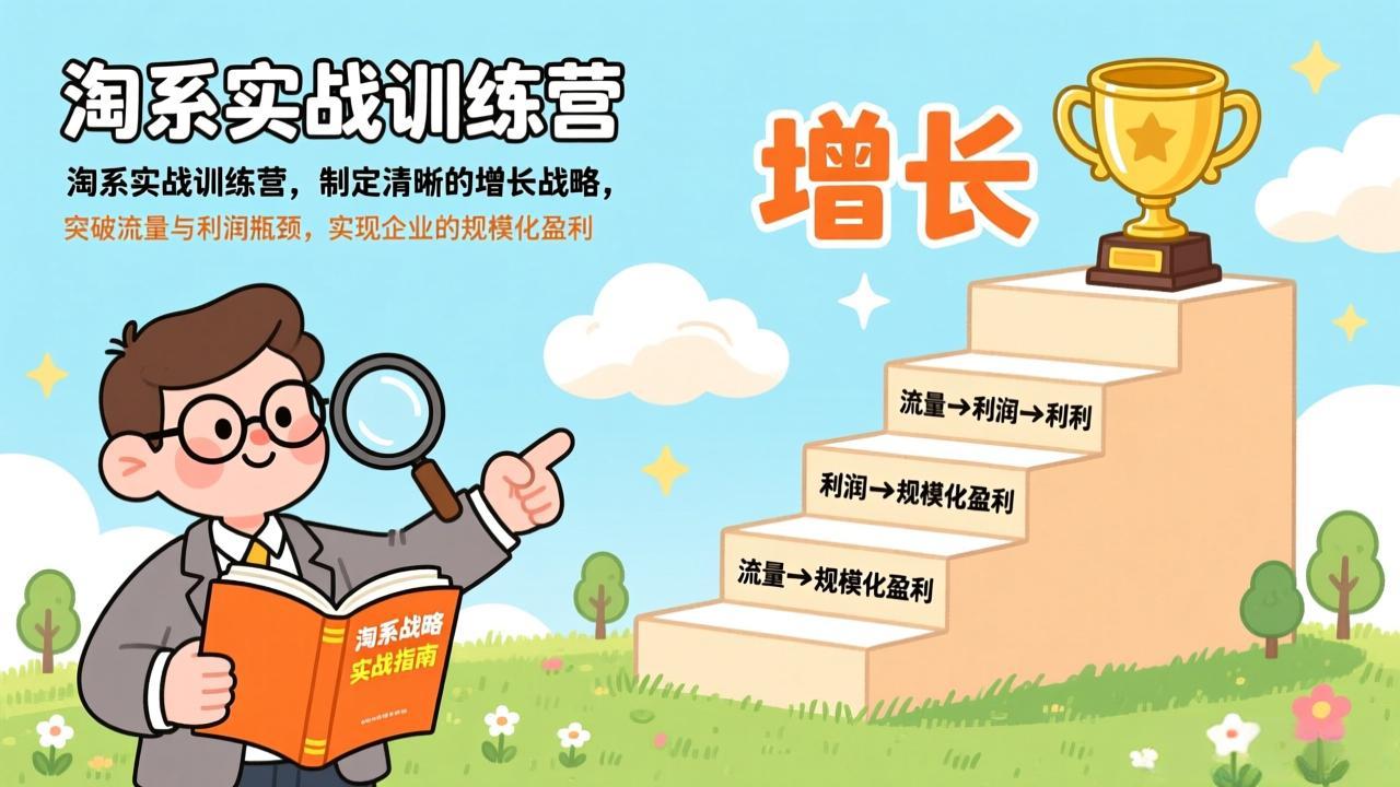淘系实战训练营，制定清晰的增长战略，突破流量与利润瓶颈，实现企业的规模化盈利-云创网
