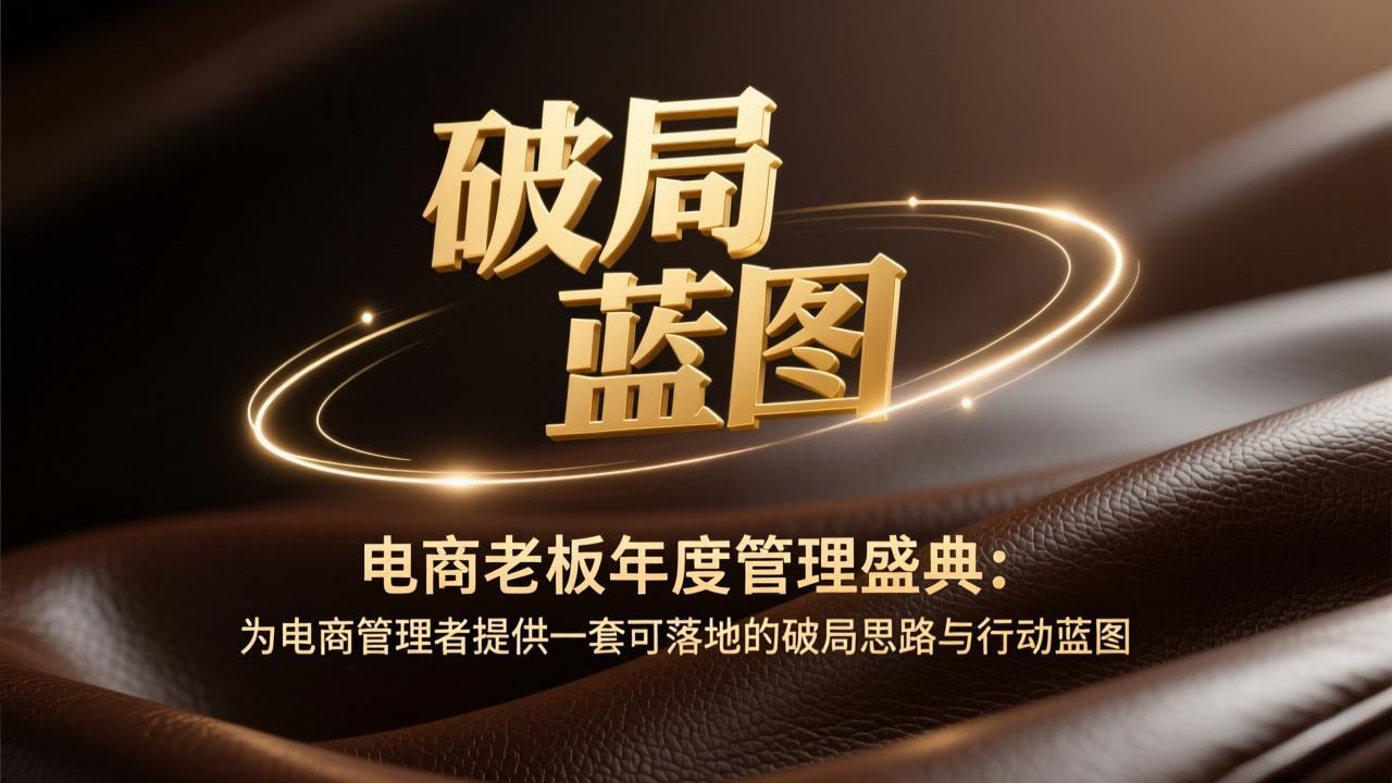 电商老板年度管理盛典：为电商管理者提供一套可落地的破局思路与行动蓝图-云创网