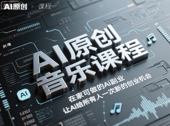 AI原创音乐课程，在家可做的Ai副业，让Ai给所有人一次新的创业机会-云创网