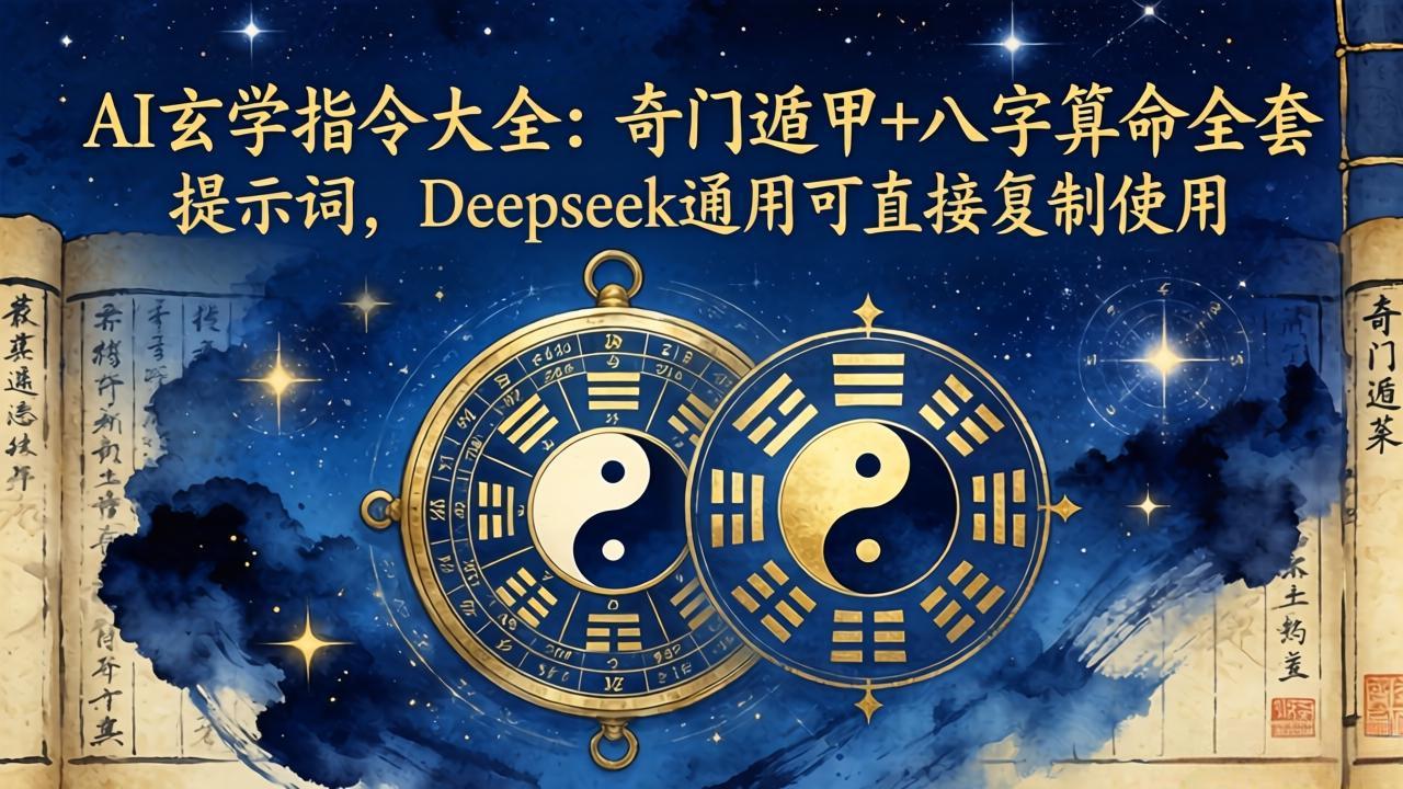 AI玄学指令大全：奇门遁甲+八字算命全套提示词，Deepseek通用可直接复制使用-云创网