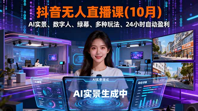抖音无人直播课(10月-云创网