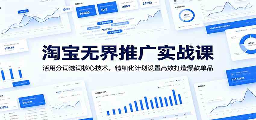 淘宝无界推广实战课：活用分词选词核心技术，精细化计划设置高效打造爆款单品-云创网
