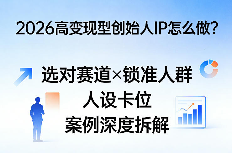 2026高变现型创始人IP怎么做？选对赛道×锁准人群×人设卡位×案例深度拆解-云创网