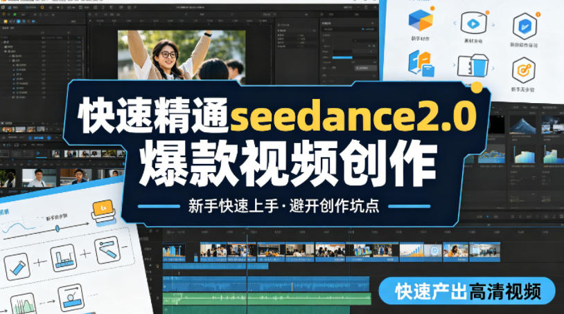 快速精通seedance2.0爆款视频创作，快速产出高清视频，避开大量创作坑点，新手也能快速上手-云创网