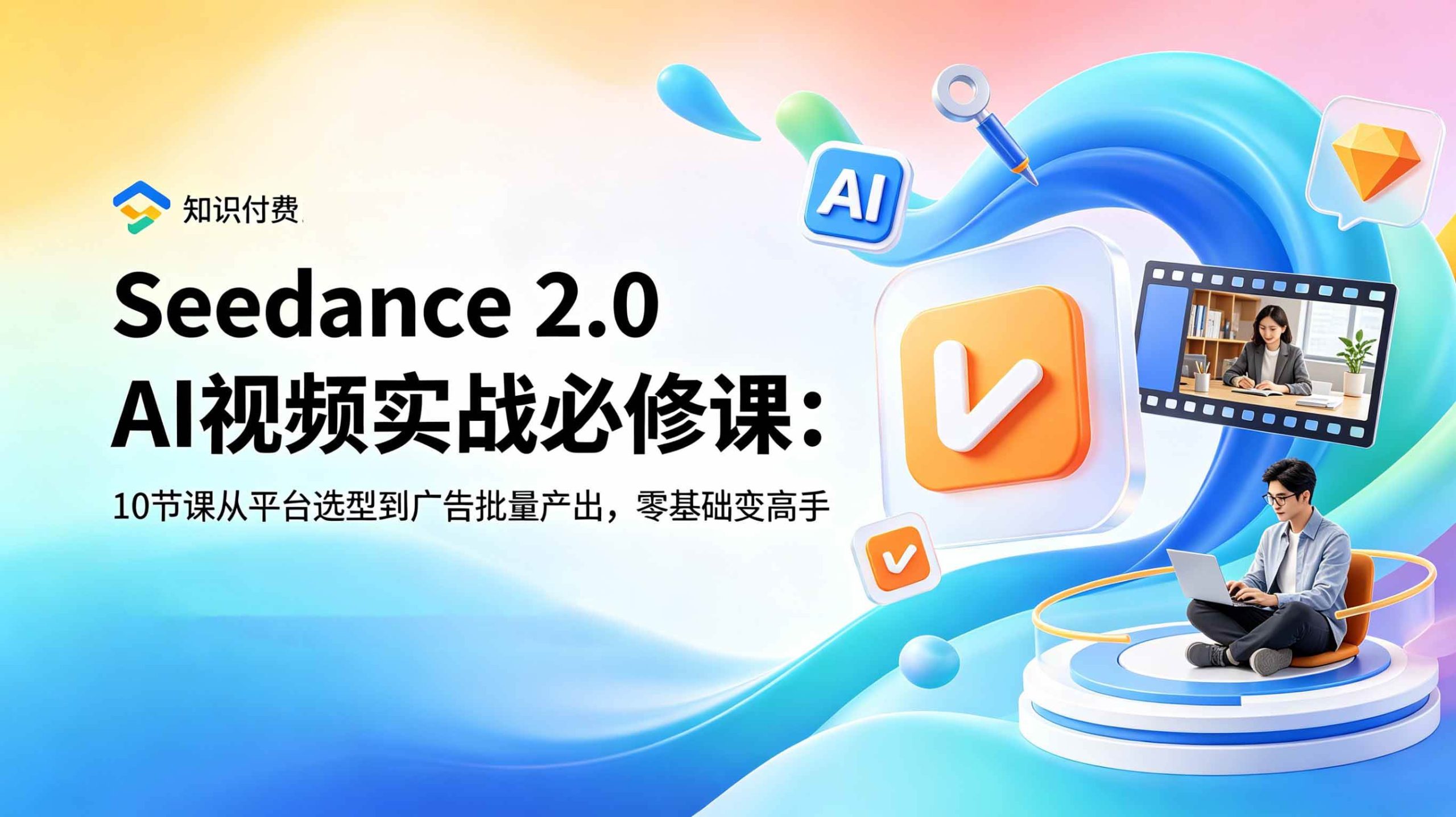 （18998期）Seedance 2.0 AI视频实战必修课：10节课从平台选型到广告批量产出，零基础变高手-云创网