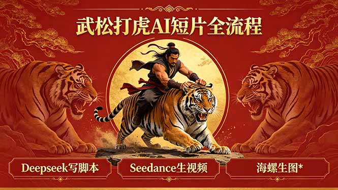 武松打虎AI短片全流程：Deepseek写脚本+Seedance生视频+海螺生图-云创网