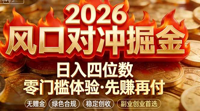 2026美金对冲套利，无赠金对冲策略保驾护航，低门槛易上手实操。单人单日收益2000+-云创网