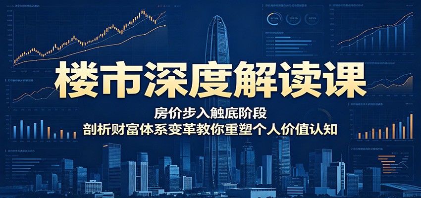 楼市深度解读课：房价步入触底阶段，剖析财富体系变革教你重塑个人价值认知-云创网