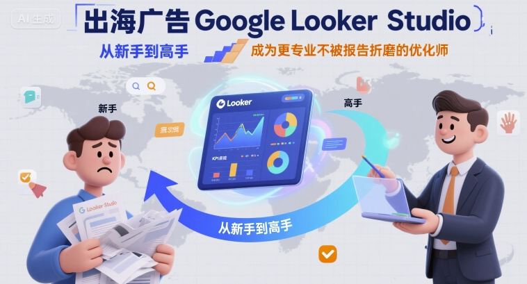 出海广告Google Looker Studio从新手到高手，成为更专业不被报告折磨的优化师-云创网