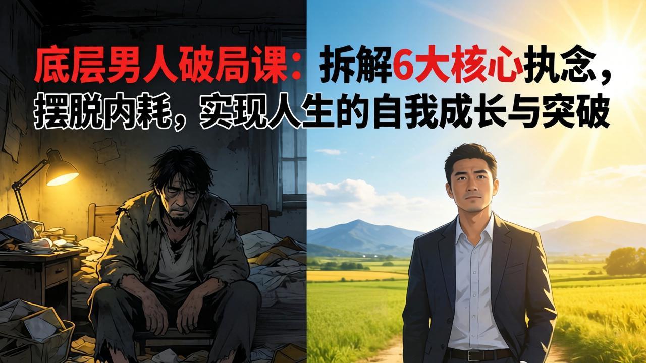 付费文章：底层男人破局课：拆解 6 大核心执念，摆脱内耗，实现人生的自我成长与突破-云创网