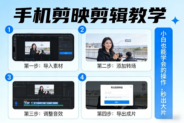 手机剪映剪辑教学，小白也能学会的操作，秒出大片-云创网