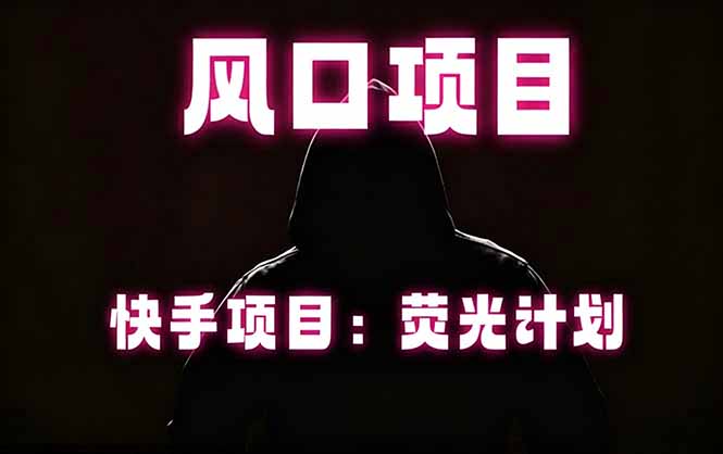 快手风口项目，荧光计划托管，长期稳定，适合批量做-云创网