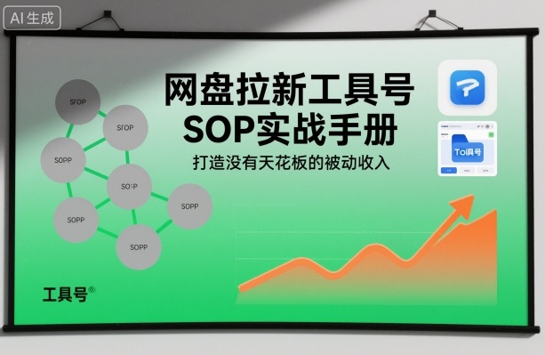 网盘拉新工具号SOP实战手册，打造没有天花板的被动收入-云创网