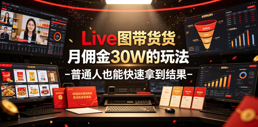 Live图带货月佣金30W的玩法-普通人也能快速拿到结果-云创网