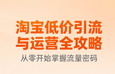 淘宝低价引流与运营全攻略(更新9月)-云创网