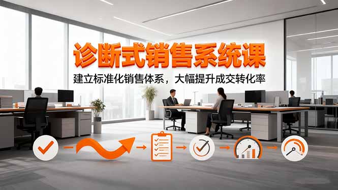 诊断式销售系统课，建立标准化销售体系，大幅提升成交转化率-云创网