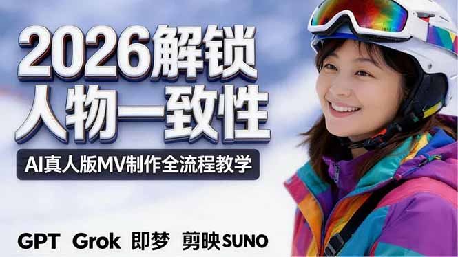 2026独创解锁人物一致性：AI真人版MV制作，不讲空话，不拼概念，全流程实操-云创网