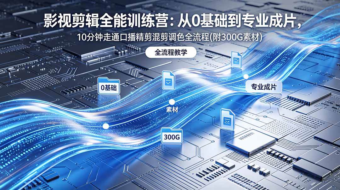 （18664期）2026影视剪辑全能实战课｜0基础到专业成片，全流程教学，高清带300G素材-云创网
