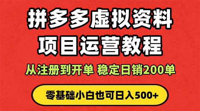 拼多多开店运营课程： 蓝海变现玩法，轻松实现睡后收入 零基础小白也可...-云创网