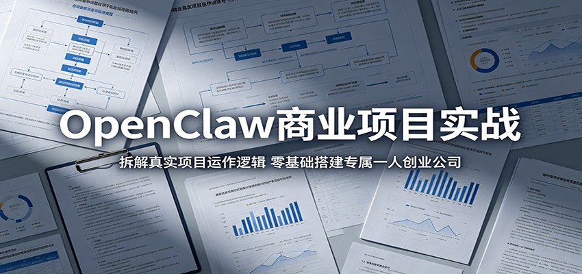 OpenClaw商业项目实战：拆解真实项目运作逻辑，零基础搭建专属一人创业公司-云创网