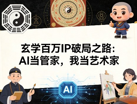 玄学百万IP破局之路：AI当管家，我当艺术家-云创网