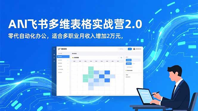 AI+飞书多维表格实战营2.0：零代码自动化办公，适合多职业月收入增加2万元-云创网