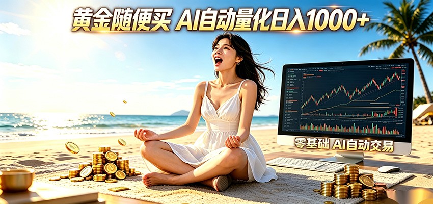 黄金随便买？AI自动外汇量化交易 在家当皇帝 日入1000+-云创网