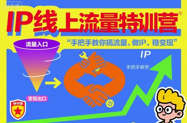 IP线上流量特训营，手把手教你搞流量、做IP、稳变现-云创网